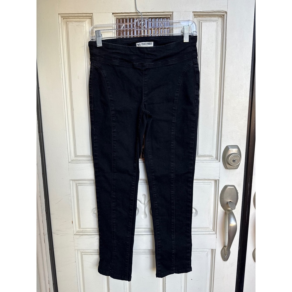 We The‎ Free Black Pull On Seamed Stretch Skinny Jeans Pants Women's Size XS